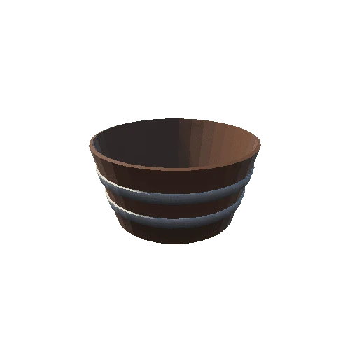 Large Dark Wooden Bucket